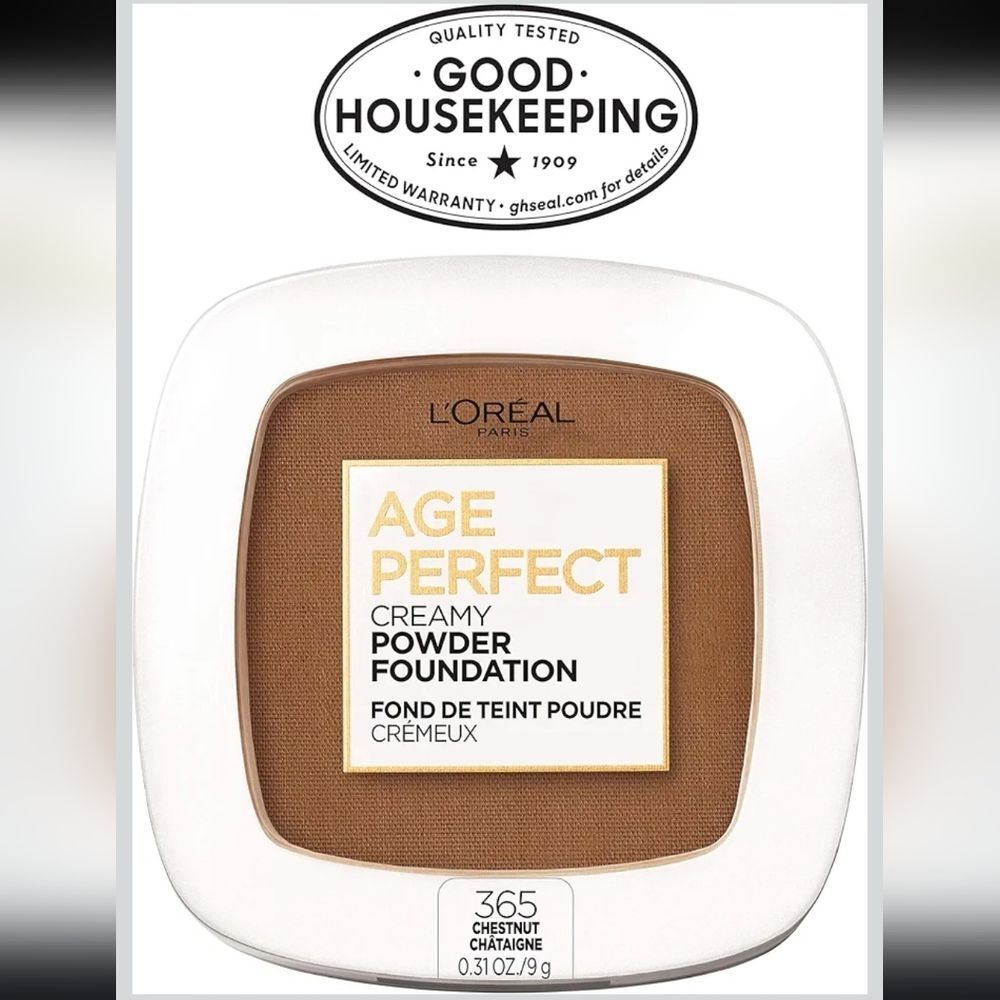 L'Oreal Paris Age Perfect Creamy Powder Foundation Compact, 340 Caramel Beige - Picture 4 of 6